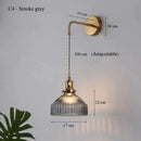 GobekUsa Glass Shade LED Wall Lamp Switched Nordic Light for Luxury Living Room