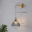GobekUsa Glass Shade LED Wall Lamp Switched Nordic Light for Luxury Living Room