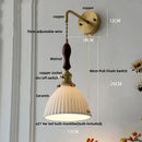 GobekUsa Ceramic Knob Switch Wall Light by IWHD - Modern LED Sconce for Bedroom, Hallway & Bathroom