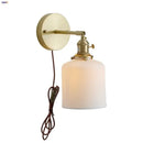GobekUsa Ceramic Knob Switch Wall Light by IWHD - Modern LED Sconce for Bedroom, Hallway & Bathroom