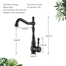 GobekUsa Bronze Black Kitchen Sink Faucet 360 Rotate Single Handle Hot Cold Water Mixer