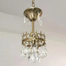 GobekUsa Modern Metallic Crown Wall Light with Crystal Drop - Single-Bulb Living Room Lighting