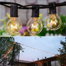 GobekUsa G40 Edison Glass Incandescent String Lights - 25FT Waterproof Outdoor Patio Fairy Lights
