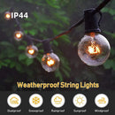 GobekUsa G40 Edison Glass Incandescent String Lights - 25FT Waterproof Outdoor Patio Fairy Lights