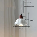 GobekUsa Brown Wood Ceramic Tassel LED Pendant Lights for Modern Interior Lighting