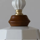GobekUsa Brown Wood Ceramic Tassel LED Pendant Lights for Modern Interior Lighting
