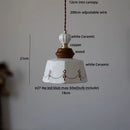 GobekUsa Brown Wood Ceramic Tassel LED Pendant Lights for Modern Interior Lighting