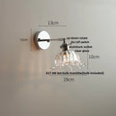 GobekUsa Iron Rotate LED Wall Light Modern Pull Chain Switch Clear Glass Wandlamp