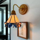 GobekUsa Butterfly Glass LED Wall Light with Copper Arm for Home Decor.