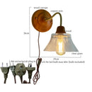 GobekUsa Butterfly Glass LED Wall Light with Copper Arm for Home Decor.