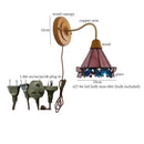 GobekUsa Butterfly Glass LED Wall Light with Copper Arm for Home Decor.