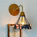 GobekUsa Butterfly Glass LED Wall Light with Copper Arm for Home Decor.