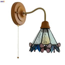 GobekUsa Butterfly Glass LED Wall Light with Copper Arm for Home Decor.