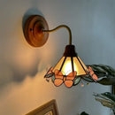 GobekUsa Butterfly Glass LED Wall Light with Copper Arm for Home Decor.