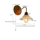 GobekUsa Butterfly Glass LED Wall Light with Copper Arm for Home Decor.