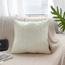 Vintage cable knit double cushion cover bedroom throw pillows by Decorbites