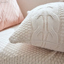 Vintage cable knit double cushion cover bedroom throw pillows by Decorbites
