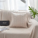 Vintage cable knit double cushion cover bedroom throw pillows by Decorbites