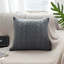 Vintage cable knit double cushion cover bedroom throw pillows by Decorbites