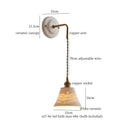 GobekUsa Adjustable LED Wall Sconce Lamp Stripe Ceramic Copper Mirror Bedside