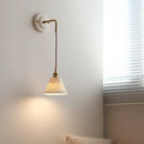 GobekUsa Adjustable LED Wall Sconce Lamp Stripe Ceramic Copper Mirror Bedside
