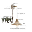 GobekUsa Adjustable LED Wall Sconce Lamp Stripe Ceramic Copper Mirror Bedside
