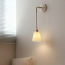 GobekUsa Adjustable LED Wall Sconce Lamp Stripe Ceramic Copper Mirror Bedside