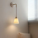 GobekUsa Adjustable LED Wall Sconce Lamp Stripe Ceramic Copper Mirror Bedside