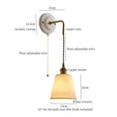 GobekUsa Adjustable LED Wall Sconce Lamp Stripe Ceramic Copper Mirror Bedside