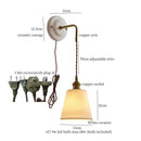 GobekUsa Adjustable LED Wall Sconce Lamp Stripe Ceramic Copper Mirror Bedside