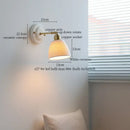 GobekUsa Ceramic Wall Sconce Light Copper Arm Nordic Minimalism Bedroom Bathroom Mirror