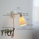 GobekUsa Ceramic Wall Sconce Light Copper Arm Nordic Minimalism Bedroom Bathroom Mirror
