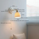 GobekUsa Ceramic Wall Sconce Light Copper Arm Nordic Minimalism Bedroom Bathroom Mirror