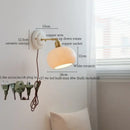 GobekUsa Ceramic Wall Sconce Light Copper Arm Nordic Minimalism Bedroom Bathroom Mirror