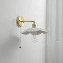 GobekUsa Ceramic Copper LED Wall Light with Pull Chain Switch for Modern Nordic Home Decor