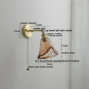 GobekUsa Ceramic Copper LED Wall Light with Pull Chain Switch for Modern Nordic Home Decor