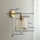 GobekUsa Ceramic Copper LED Wall Light with Pull Chain Switch for Modern Nordic Home Decor
