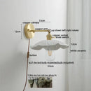 GobekUsa Ceramic Copper LED Wall Light with Pull Chain Switch for Modern Nordic Home Decor