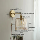 GobekUsa Ceramic Copper LED Wall Light with Pull Chain Switch for Modern Nordic Home Decor
