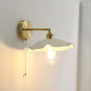 GobekUsa Ceramic Copper LED Wall Light with Pull Chain Switch for Modern Nordic Home Decor