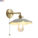 GobekUsa Ceramic Copper LED Wall Light with Pull Chain Switch for Modern Nordic Home Decor