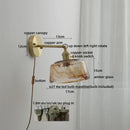 GobekUsa Ceramic Copper LED Wall Light with Pull Chain Switch for Modern Nordic Home Decor
