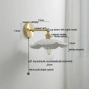 GobekUsa Ceramic Copper LED Wall Light with Pull Chain Switch for Modern Nordic Home Decor