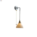 GobekUsa Ceramic LED Wall Sconce Pull Chain Switch Mirror Light Fixture