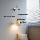 GobekUsa Ceramic LED Wall Sconce Pull Chain Switch Mirror Light Fixture