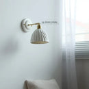 GobekUsa Ceramic Wall Sconce with Copper Arm | Pull Chain Switch LED Bedroom Lamp