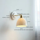 GobekUsa Ceramic Wall Sconce with Copper Arm | Pull Chain Switch LED Bedroom Lamp
