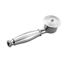 Vintage chrome and white ceramic shower hand holder bathroom accessory by Decorbites