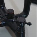 GobekUsa Black Bathtub Faucet with Hand Shower Dual Handles Oil Rubbed Bronze