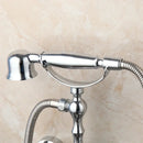 GobekUsa Brass Bathroom Faucet Set with Hand Shower - Wall Mounted Chrome Water Mixer